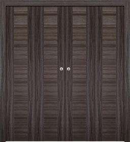 ALDA GRAY OAK DOUBLE BI-FOLD BELLDINNI MODERN INTERIOR DOOR - 1