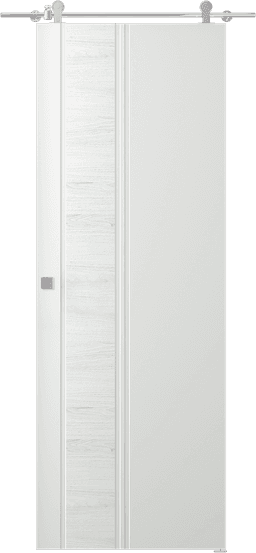 TWINWOOD 1 POLAR WHITE DOUBLE BARN BELLDINNI MODERN INTERIOR DOOR - 1