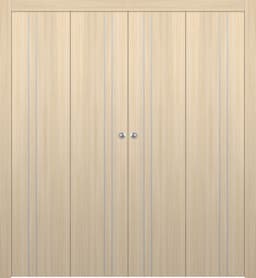 OPTIMA 2V LOIRE ASH DOUBLE BI-FOLD DOORS BELLDINNI MODERN INTERIOR DOOR - 1