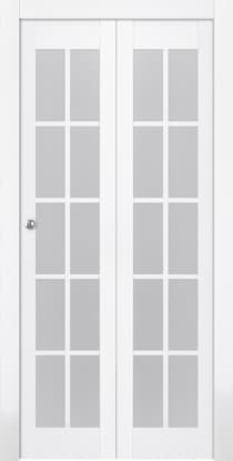 PALLADIO 10 LITE VETRO BIANCO NOBLE BI-FOLD BELLDINNI MODERN INTERIOR DOOR - 3