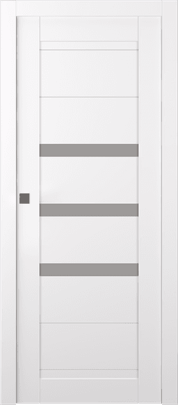 DORA VETRO SNOW WHITE POCKET BELLDINNI MODERN INTERIOR DOOR - 1