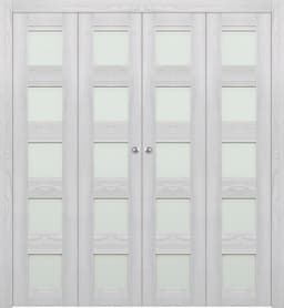 AVON 07-07 VETRO RIBEIRA ASH DOUBLE BI-FOLD DOORS BELLDINNI MODERN INTERIOR DOOR - 1