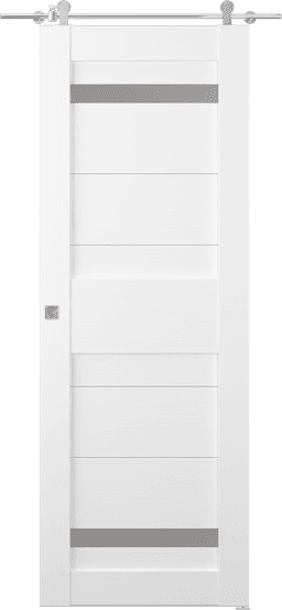 IMMA VETRO BIANCO NOBLE BARN BELLDINNI MODERN INTERIOR DOOR - 1