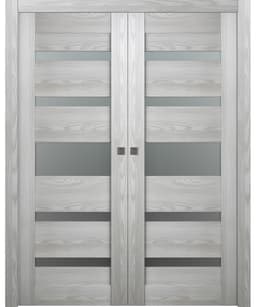 AVON 07-05 VETRO RIBEIRA ASH DOUBLE POCKET BELLDINNI MODERN INTERIOR DOOR - 1