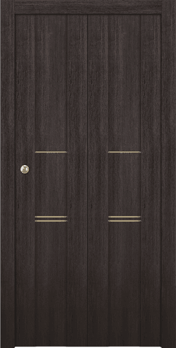 AVON 01 3H GOLD VERALINGA OAK BI-FOLD BELLDINNI MODERN INTERIOR DOOR - 1