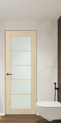 AVON 5 LITE VETRO LOIRE ASH INVISIBLE METAL FRAME BELLDINNI MODERN INTERIOR DOOR - 1