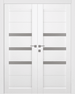 DORA VETRO BIANCO NOBLE DOUBLE BELLDINNI MODERN INTERIOR DOOR - 1