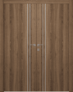 OPTIMA 2V PECAN NUTWOOD CLOSET DOORS BELLDINNI MODERN INTERIOR DOOR - 1