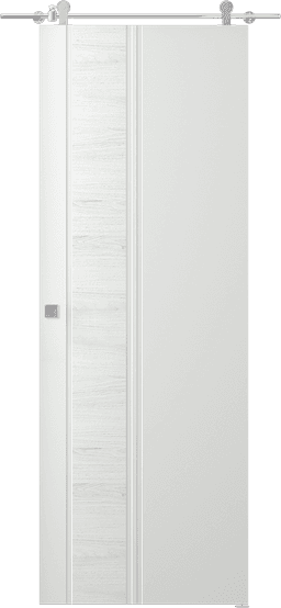 TWINWOOD 1 POLAR WHITE BARN BELLDINNI MODERN INTERIOR DOOR - 1
