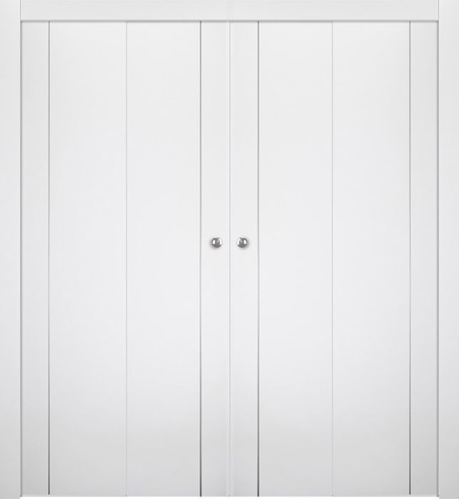SMART PRO 2U POLAR WHITE DOUBLE BI-FOLD BELLDINNI MODERN INTERIOR DOOR