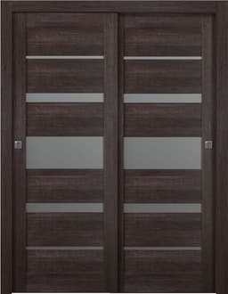 AVON 07-03 VETRO VERALINGA OAK BYPASS BELLDINNI MODERN INTERIOR DOOR - 1