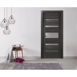 KINA VETRO GRAY OAK BI-FOLD DOORS BELLDINNI MODERN INTERIOR DOOR - 2