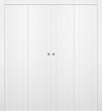 UNICA 2U BIANCO NOBLE DOUBLE BI-FOLD BELLDINNI MODERN INTERIOR DOOR - 1