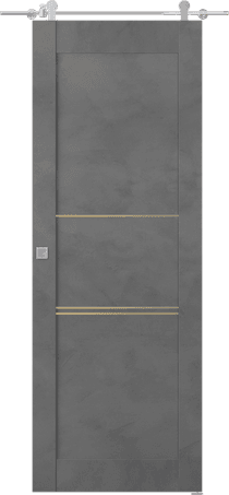 AVON 07 3H GOLD DARK URBAN DOUBLE BARN BELLDINNI MODERN INTERIOR DOOR - 1