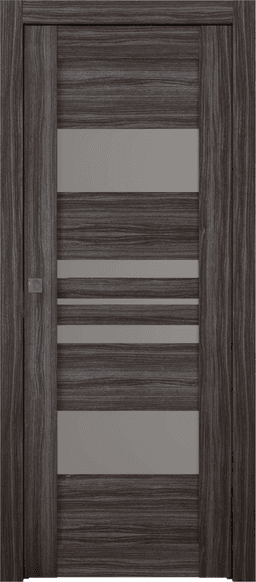 ROMI VETRO GRAY OAK POCKET BELLDINNI MODERN INTERIOR DOOR - 1