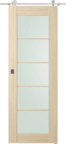 AVON 5 LITE VETRO LOIRE ASH DOUBLE BARN BELLDINNI MODERN INTERIOR DOOR - 1