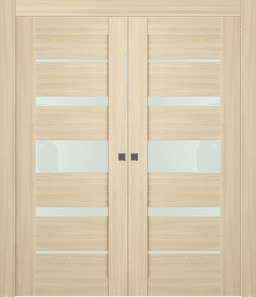 AVON 07-03 VETRO LOIRE ASH DOUBLE POCKET DOORS BELLDINNI MODERN INTERIOR DOOR - 1