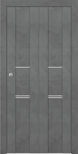 AVON 01 3H DARK URBAN DOUBLE BI-FOLD BELLDINNI MODERN INTERIOR DOOR - 1