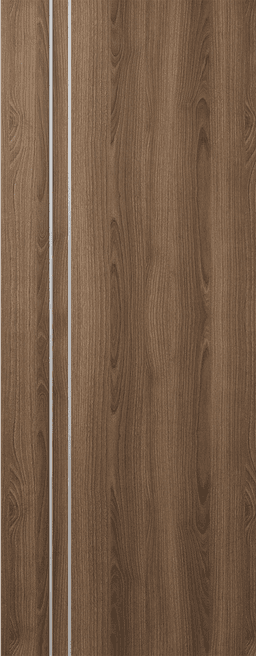 OPTIMA 2V PECAN NUTWOOD SLAB DOORS BELLDINNI MODERN INTERIOR DOOR - 1