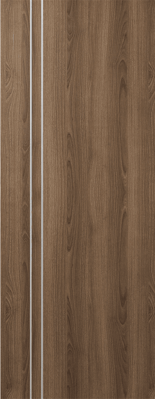 OPTIMA 2V PECAN NUTWOOD SLAB DOORS BELLDINNI MODERN INTERIOR DOOR