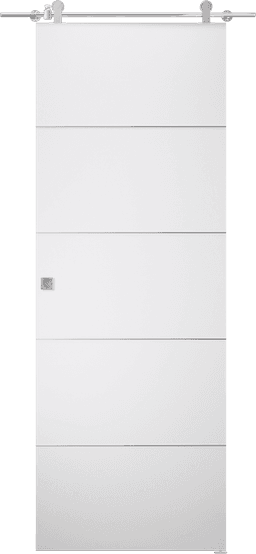 OPTIMA 4H SNOW WHITE DOUBLE BARN BELLDINNI MODERN INTERIOR DOOR - 1