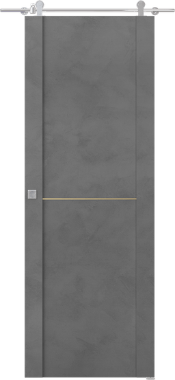 AVON 01 1H GOLD DARK URBAN DOUBLE BARN BELLDINNI MODERN INTERIOR DOOR - 1