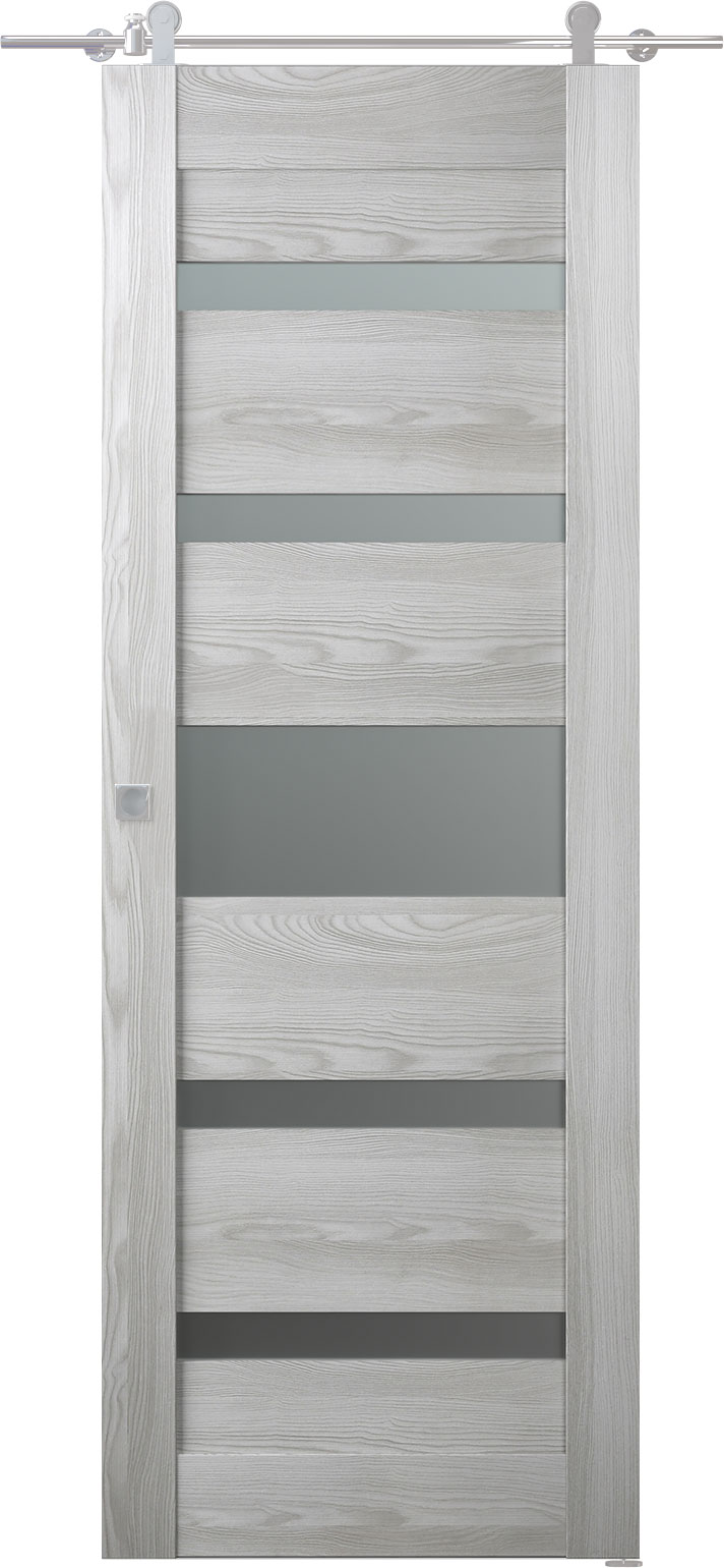 AVON 07-05 VETRO RIBEIRA ASH DOUBLE BARN BELLDINNI MODERN INTERIOR DOOR