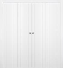 PALLADIO 2U BIANCO NOBLE DOUBLE BI-FOLD BELLDINNI MODERN INTERIOR DOOR - 1