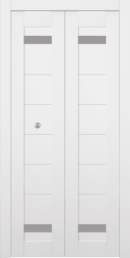PERLA VETRO SNOW WHITE BI-FOLD BELLDINNI MODERN INTERIOR DOOR - 1