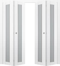 PALLADIO 207 VETRO BIANCO NOBLE DOUBLE BI-FOLD BELLDINNI MODERN INTERIOR DOOR - 2