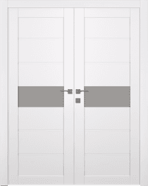 EDNA VETRO SNOW WHITE DOUBLE BELLDINNI MODERN INTERIOR DOOR - 1