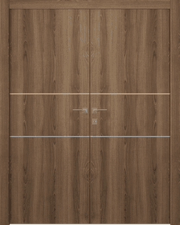 OPTIMA 2H PECAN NUTWOOD CLOSET DOORS BELLDINNI MODERN INTERIOR DOOR - 1