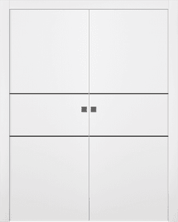 PALLADIO 2H BLACK BIANCO NOBLE DOUBLE POCKET DOORS BELLDINNI MODERN INTERIOR DOOR - 1
