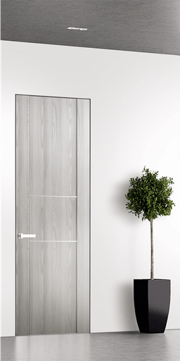 AVON 01 2H RIBEIRA ASH DOUBLE INVISIBLE METAL FRAME BELLDINNI MODERN INTERIOR DOOR - 1