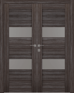 BERTA VETRO GRAY OAK CLOSET BELLDINNI MODERN INTERIOR DOOR - 1