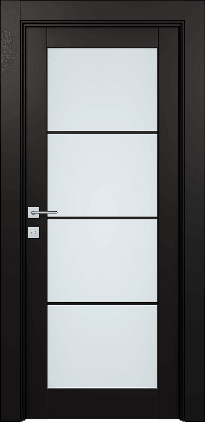 AVON 4 LITE VETRO BLACK MATTE SWING BELLDINNI MODERN INTERIOR DOOR