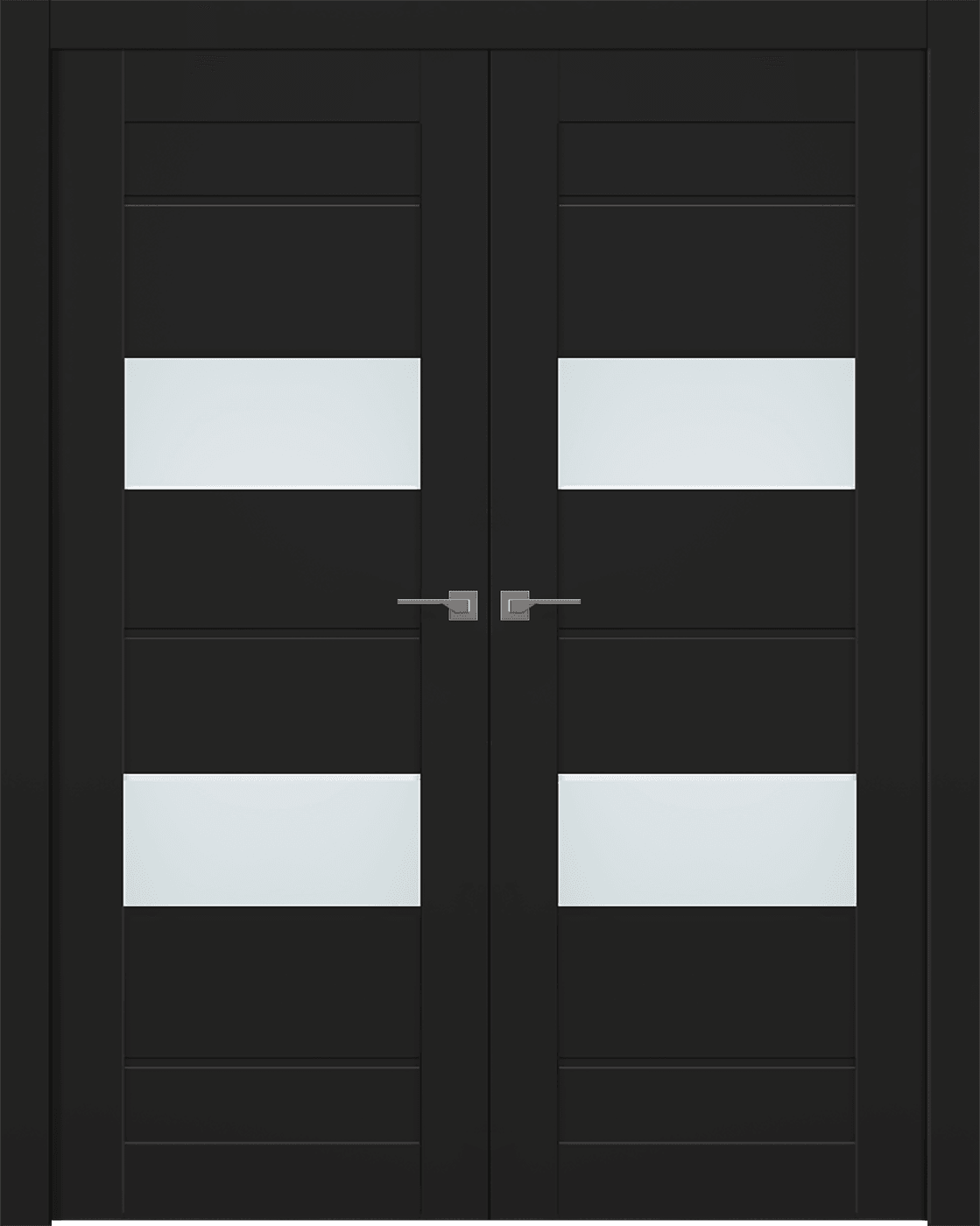 VITA VETRO BLACK MATTE DOUBLE BELLDINNI MODERN INTERIOR DOOR