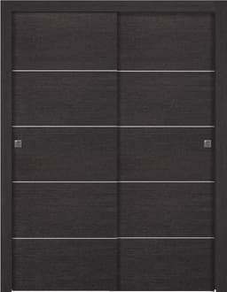 AVANTI 4H BLACK APRICOT BYPASS BELLDINNI MODERN INTERIOR DOOR - 1