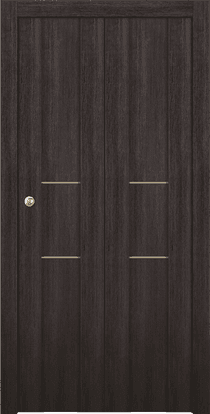 AVON 01 2H GOLD VERALINGA OAK BI-FOLD BELLDINNI MODERN INTERIOR DOOR - 1