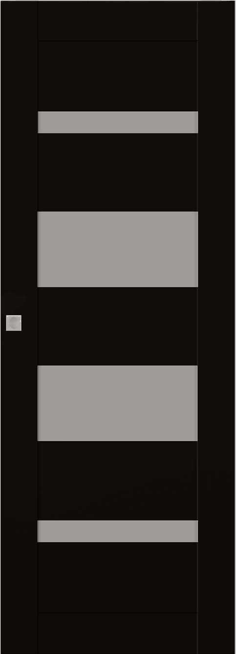 MIRELLA VETRO BLACK MATTE MAGIC BELLDINNI MODERN INTERIOR DOOR