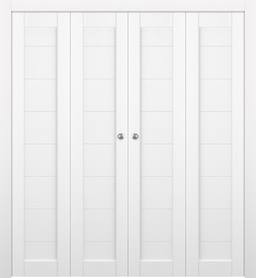 ERMI BIANCO NOBLE DOUBLE BI-FOLD BELLDINNI MODERN INTERIOR DOOR - 1