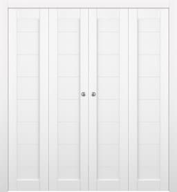 ERMI BIANCO NOBLE DOUBLE BI-FOLD BELLDINNI MODERN INTERIOR DOOR - 1