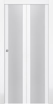 PALLADIO 202 VETRO BIANCO NOBLE BI-FOLD BELLDINNI MODERN INTERIOR DOOR - 1
