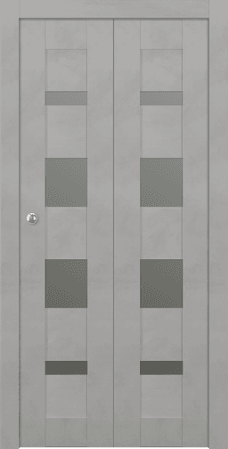 AVON 07-01 VETRO LIGHT URBAN DOUBLE BI-FOLD BELLDINNI MODERN INTERIOR DOOR - 1