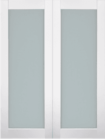 SMART PRO 207 VETRO POLAR WHITE DOUBLE BARN BELLDINNI MODERN INTERIOR DOOR - 2