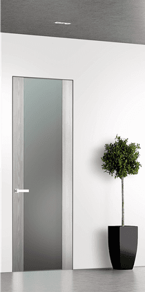AVON 202 VETRO RIBEIRA ASH DOUBLE INVISIBLE METAL FRAME BELLDINNI MODERN INTERIOR DOOR - 1