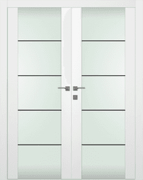 SMART PRO H3G 4H BLACK STRIPS VETRO POLAR WHITE CLOSET DOORS BELLDINNI MODERN INTERIOR DOOR - 1