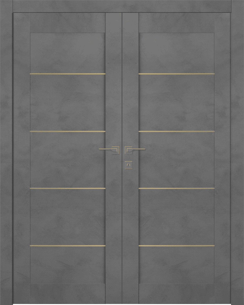 AVON 07 4H GOLD DARK URBAN DOUBLE BELLDINNI MODERN INTERIOR DOOR