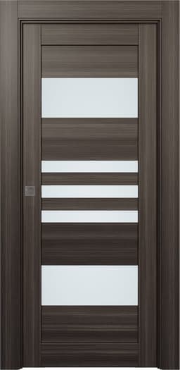 LETI VETRO GRAY OAK POCKET BELLDINNI MODERN INTERIOR DOOR - 1