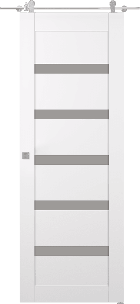 LEORA VETRO SNOW WHITE BARN BELLDINNI MODERN INTERIOR DOOR